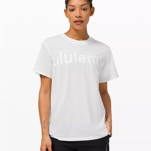 Lululemon All Yours White Graphic Tee Short Sleeve Size 6